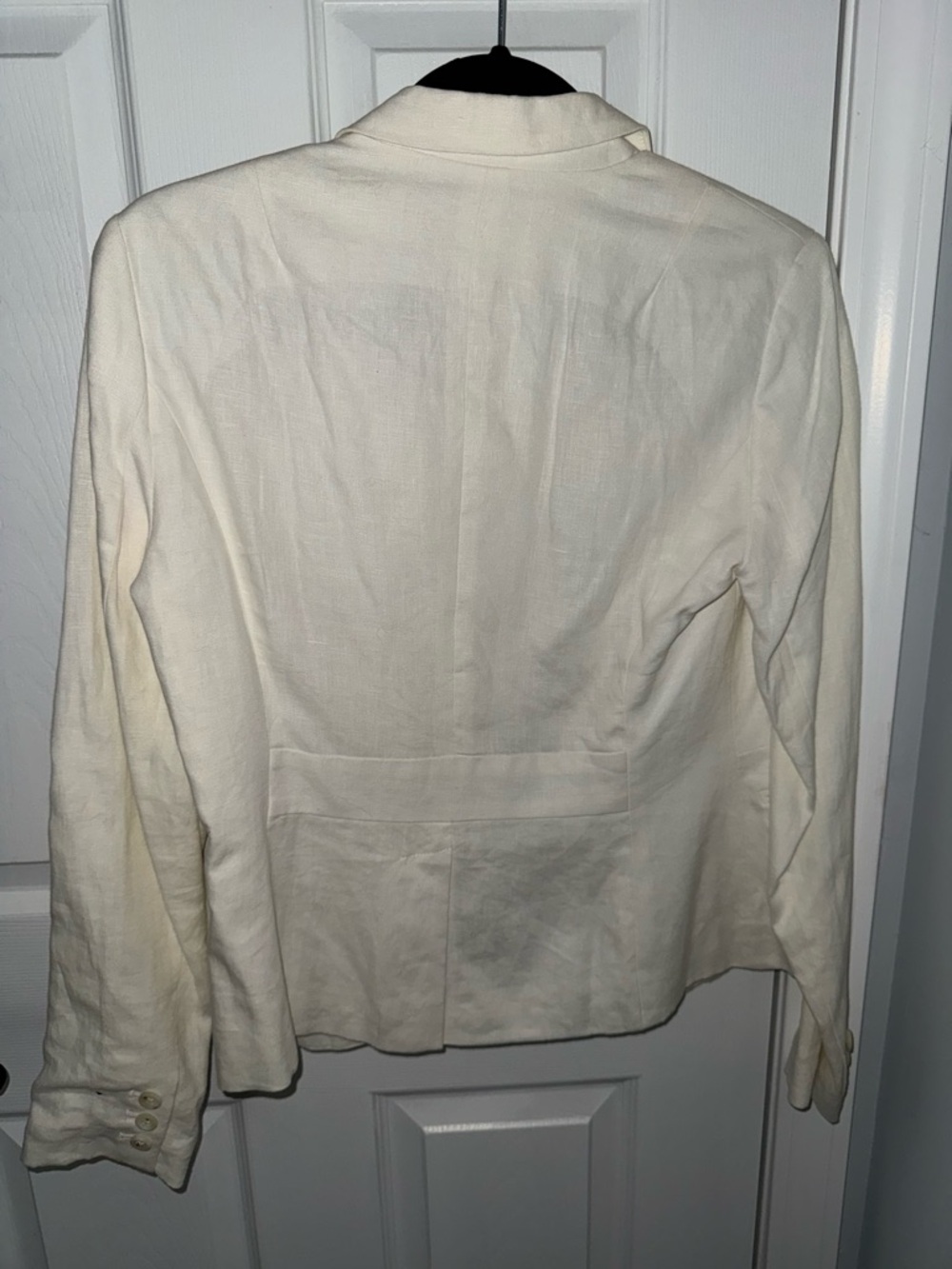 NWT Banana Republic Cream Linen Blazer Size 4 - Picture 2 of 6